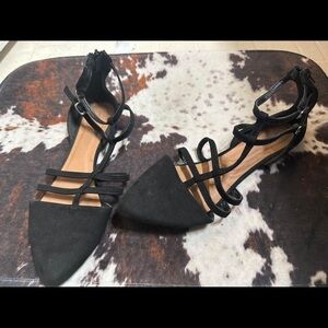 Elegant Black Strappy Women's Shoes